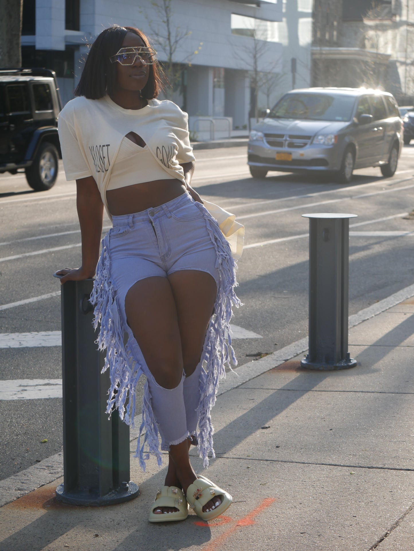 Kloset Goals Deep V Oversized Tshirt