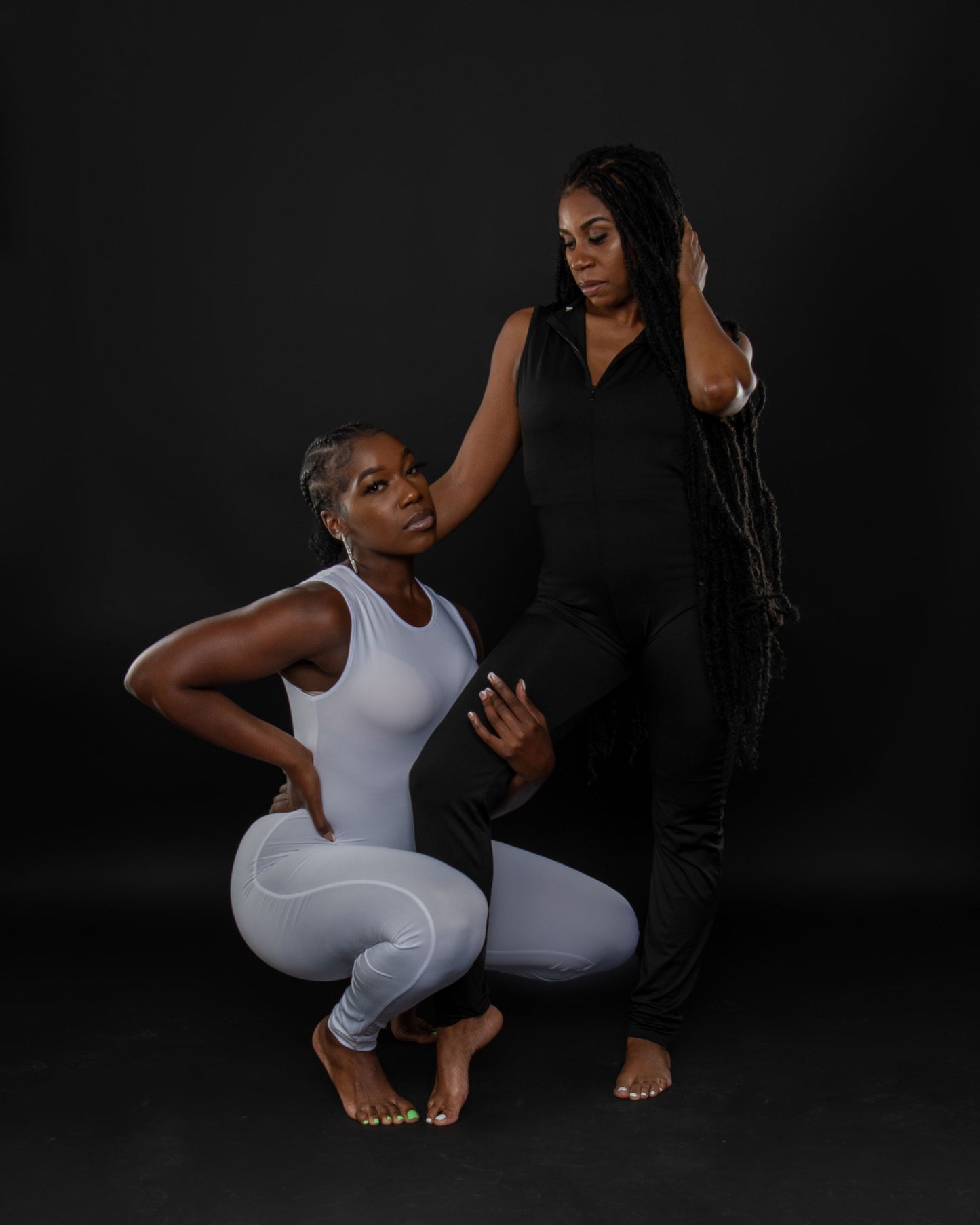 FRONT ZIP BACK ZIP JUMPSUIT