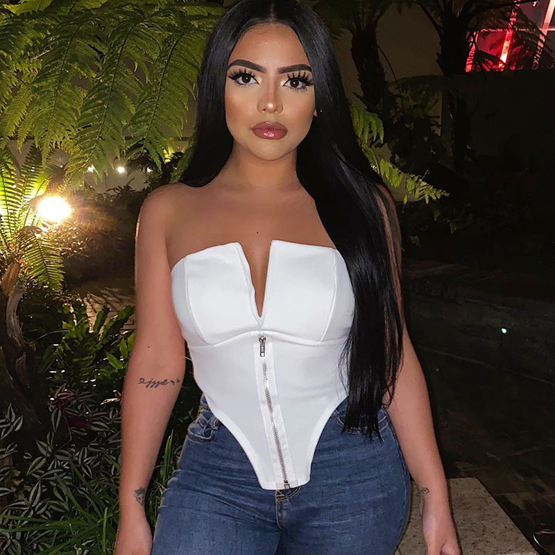 Bustier with Zipper