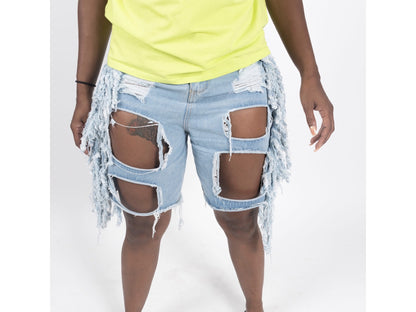 Missing Pieces Denim Shorts
