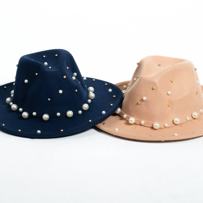 Fedora Hat W/Pearls